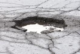 Archive picture of a pothole.