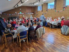 Cox Green Lunch Club members gather to enjoy Christmas meal