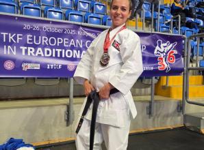 Ukrainian shows fight to win karate achievement award