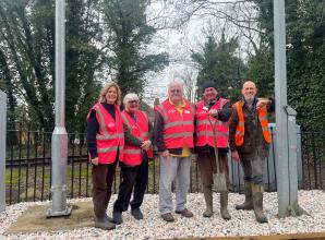 Volunteers spruce up Wargrave train station with planting areas
