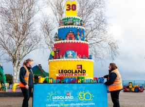 Legoland Windsor unveils giant cake to mark 30th year