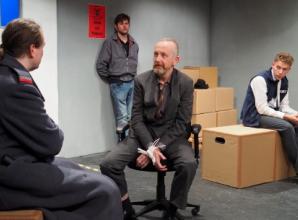 Darkly funny kidnapping four-piece has battle of ideology versus cynicism