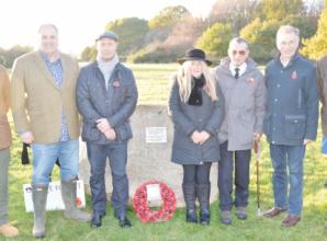 Sandstone boulder honours the fallen
