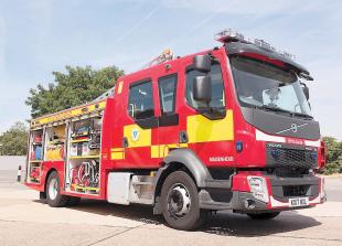 Crews tackle major blaze involving vehicles and buildings in Stoke Poges
