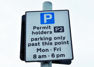 Parking permit sign