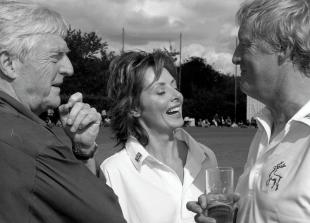 Remember When: Vorderman and Tarrant at Parkinson's cricket match
