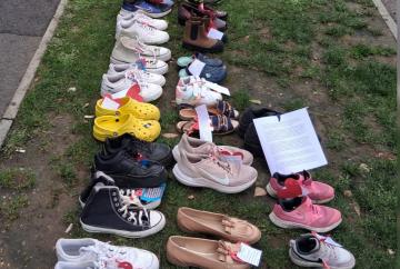 'Empty shoes' mourn the loss of schooling for special needs children