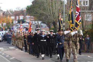 In pictures: Crowds gather outside Maidenhead Town Hall on Remembrance Sunday