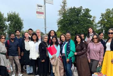 Grateful pub doorman treats nurses to a day at the seaside