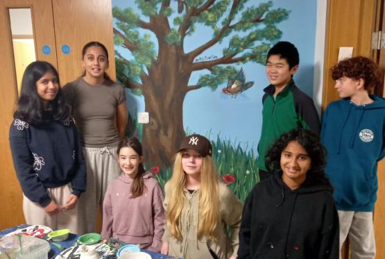 Teen artists turn blank walls into bold mural at Maidenhead Community Centre