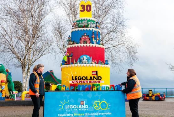 Legoland Windsor unveils giant cake to mark 30th year