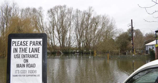 Flowing Spring pub remains open for business despite flood-hit car park