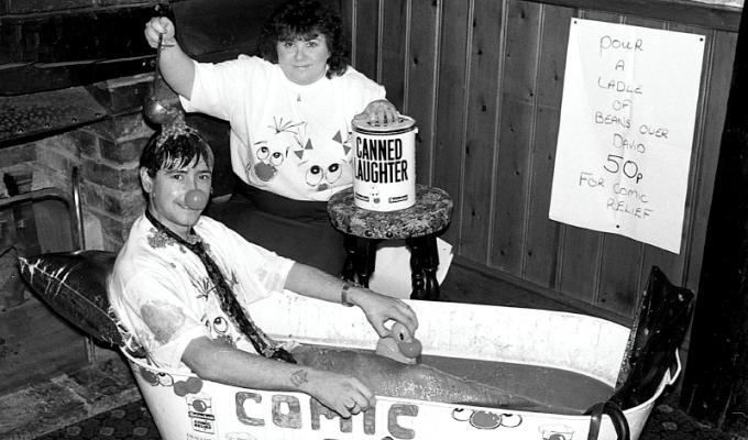 Remember When: A bathtub of beans for Comic Relief