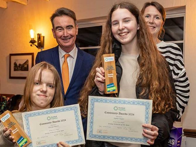 Young Achievers of the Year Elowyn Meeres and Sophie Taylor