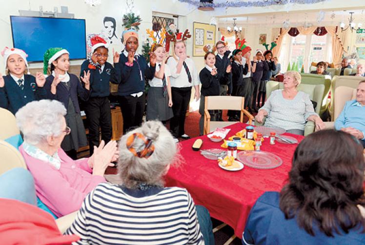 In pictures: Ryvers Primary pupils visit Langley Care Home