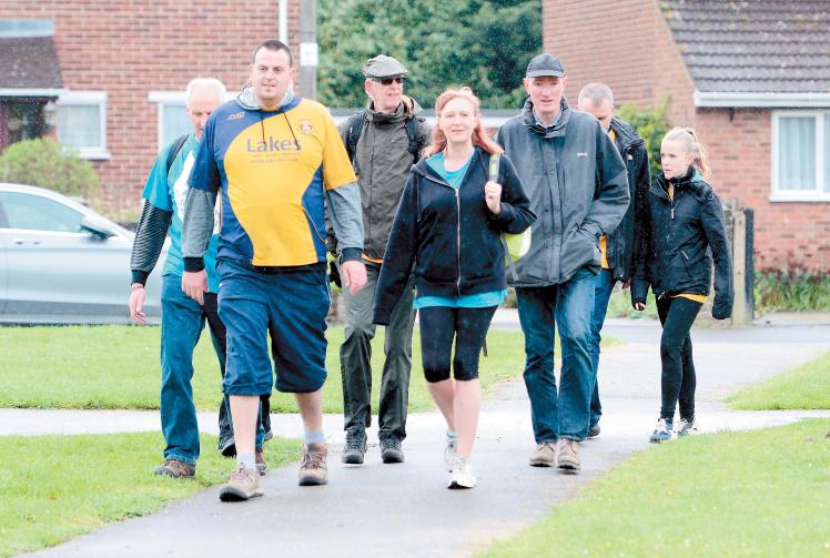 Slough Town FC fans take tour of former grounds during annual sponsored walk