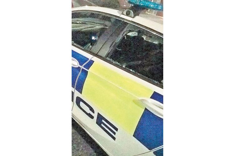 Police car vandalised on New Year's Eve 