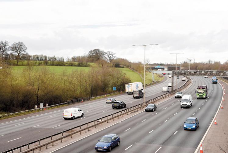 A stock image of the M25 near Junction 15