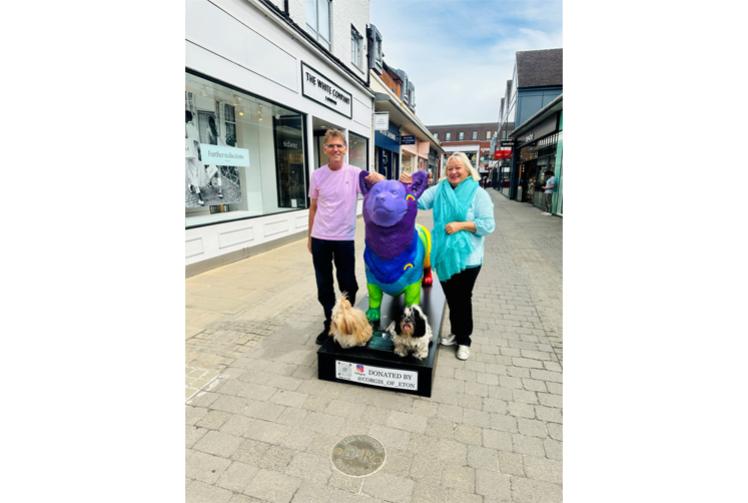 New rainbow corgi statue unveiled in Windsor town centre 