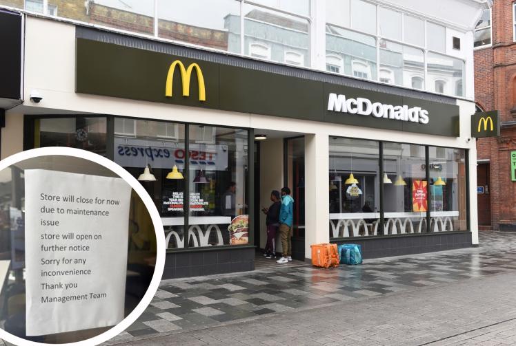 McDonald's in Maidenhead closes due to 'maintenance issue'