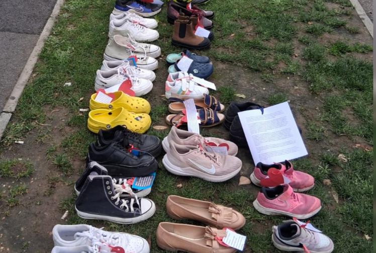 'Empty shoes' mourn the loss of schooling for special needs children 