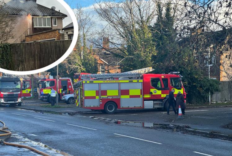 Seven fire-engines tackle Bourne End fire after 'smoke and sparking' seen on roof 