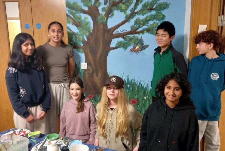Teen artists turn blank walls into bold mural at Maidenhead Community Centre