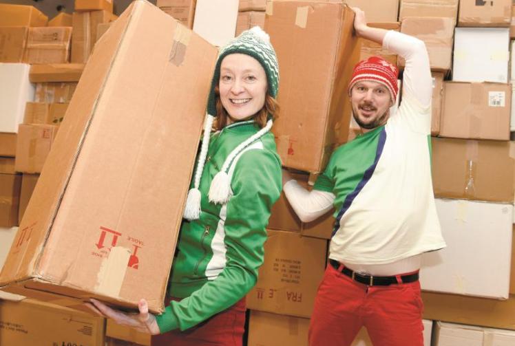 Cardboard boxes used to tell stories in dance show Photo 1 of 1
