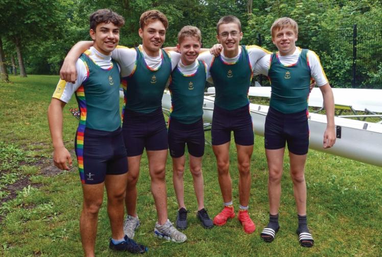 Windsor Boys School rowers wear new kits with Pride at Marlow Regatta