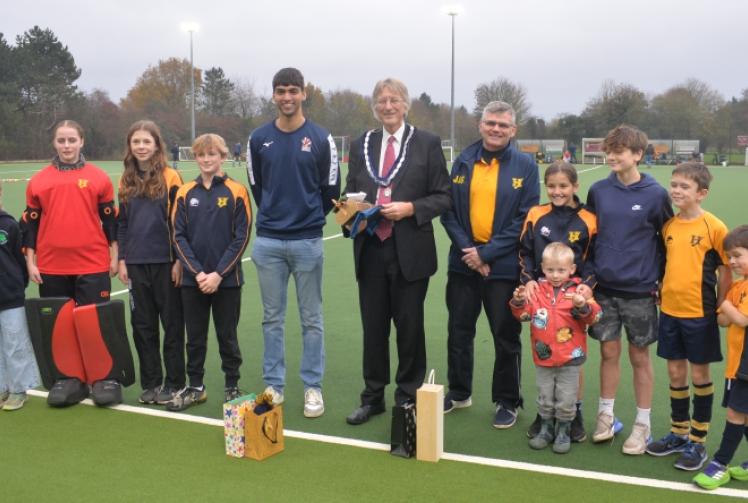 Great Britain hockey goalkeeper helps open all-weather pitch